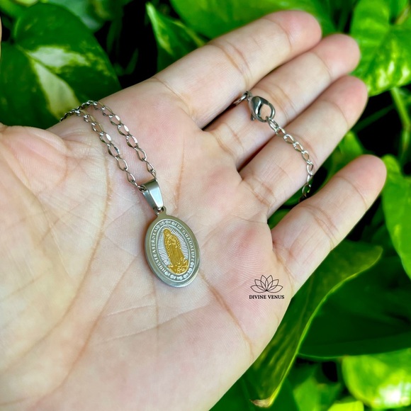 Mother Mary Necklace | Stainless Steel - Picture 3 of 10